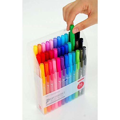 Tombow Water-based Signature Pen 36 Colors (Thick & Thin Twin Type) Color Pen Play Color 2 GCB-013
