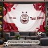 Aberdeen FC Personalized Tapestry Support Custom Name, Wall Art Home Decoration