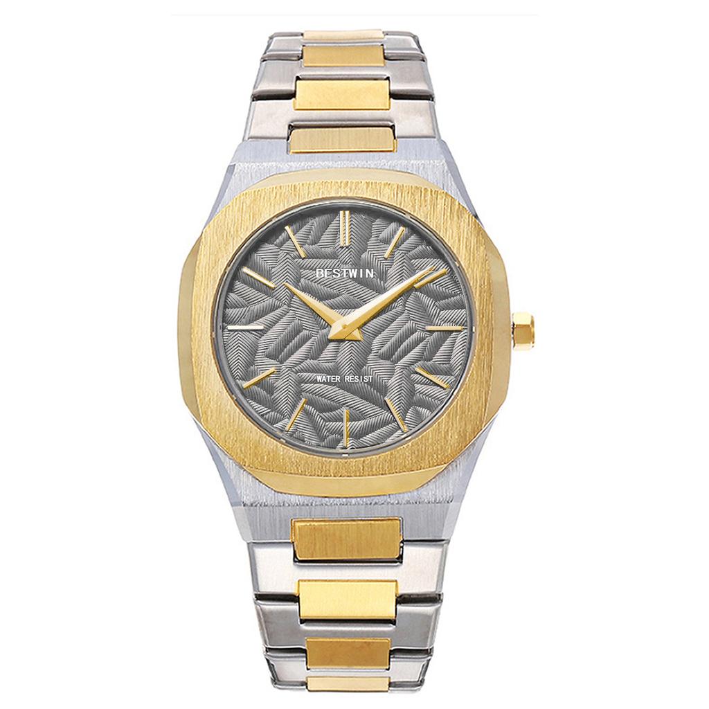 Men's Watch Embossed Leaf Characteristic Face Quartz Waterproof Watch