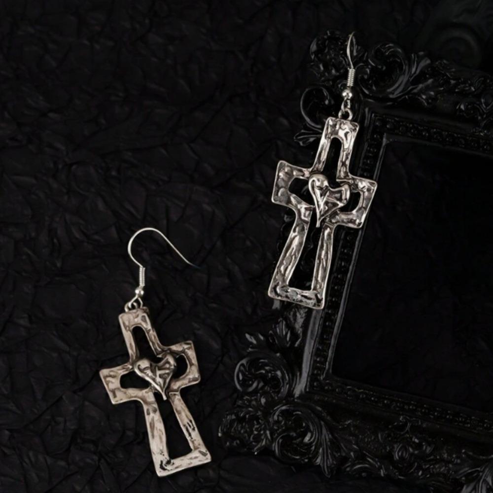Cross Love Old Earrings Women's European and American Retro Gift Earrings