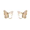 Butterfly Stud Earrings for Women 925 Silver Color Needle Earring Simple Temperament Stud Earring Elegant Sweet Jewelry Gift