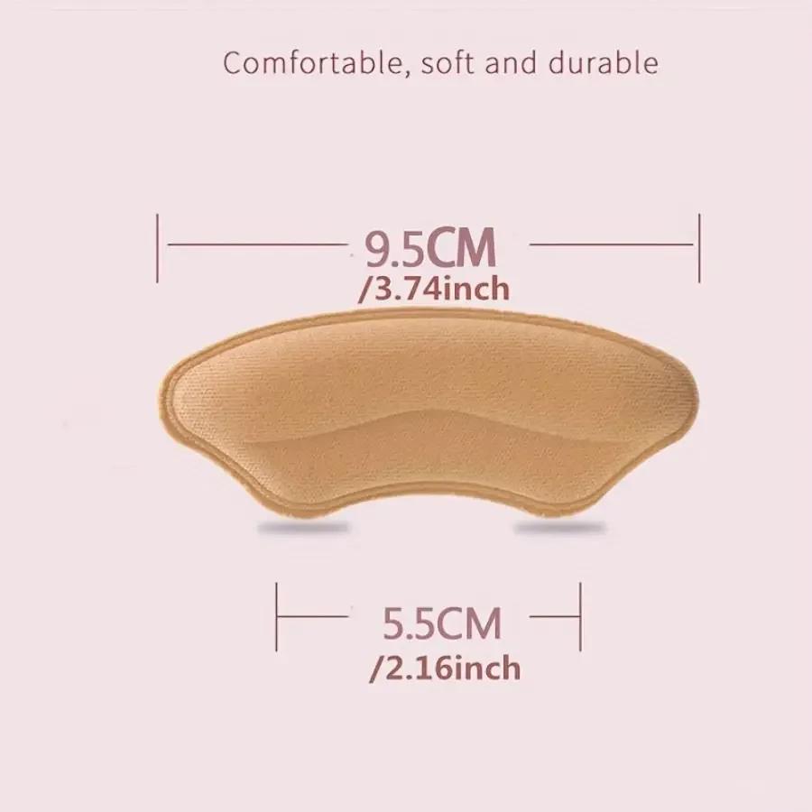 4Pairs Heel Pads for Too Big Shoes Self-Adhesive Heel Protectors Heel Inserts Prevent  Slip and Rubbing Half-size Insoles