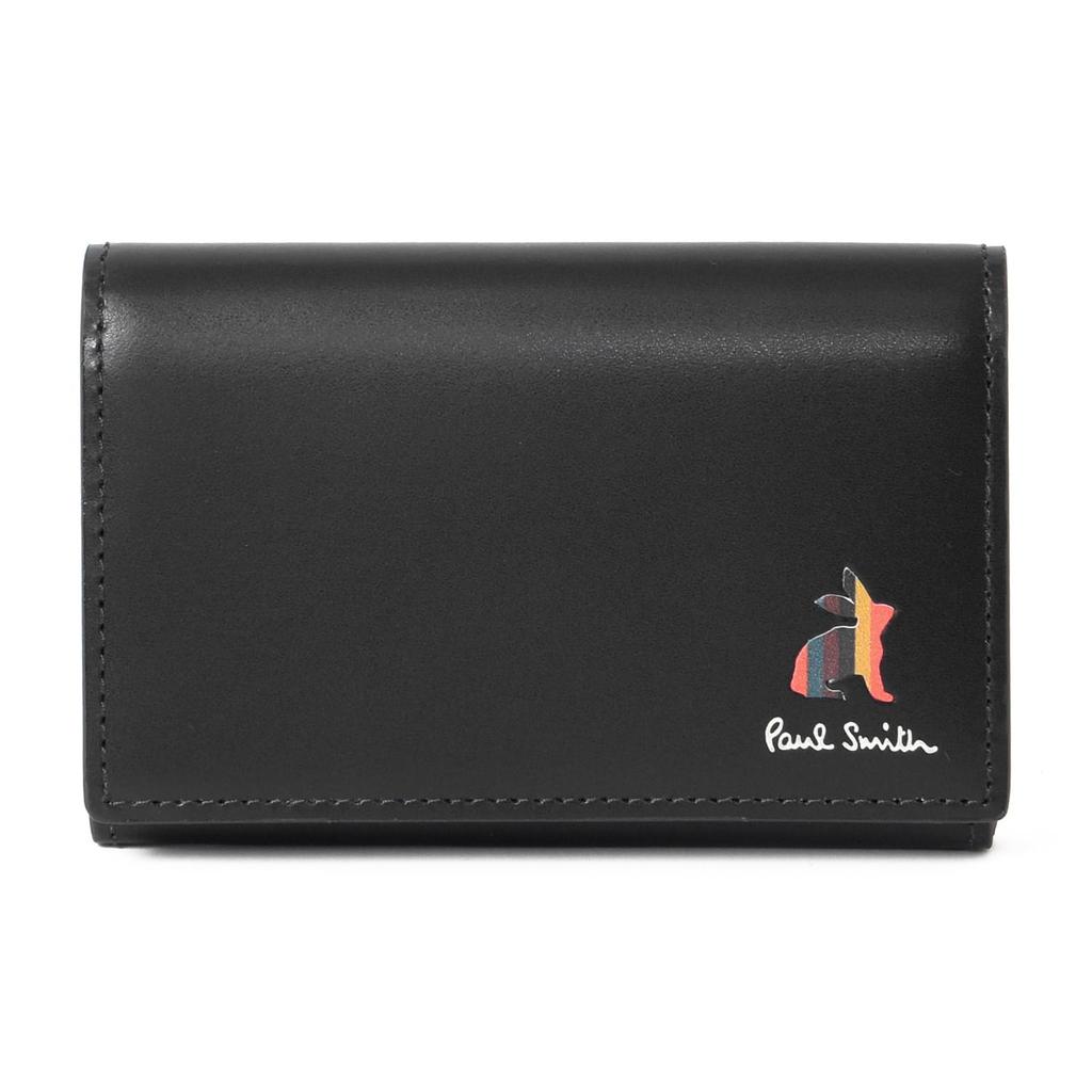 Paul Smith Marquetry Bright Stripe Rabbit Business Card Holder 813018 P903 No (Black, Personalization)