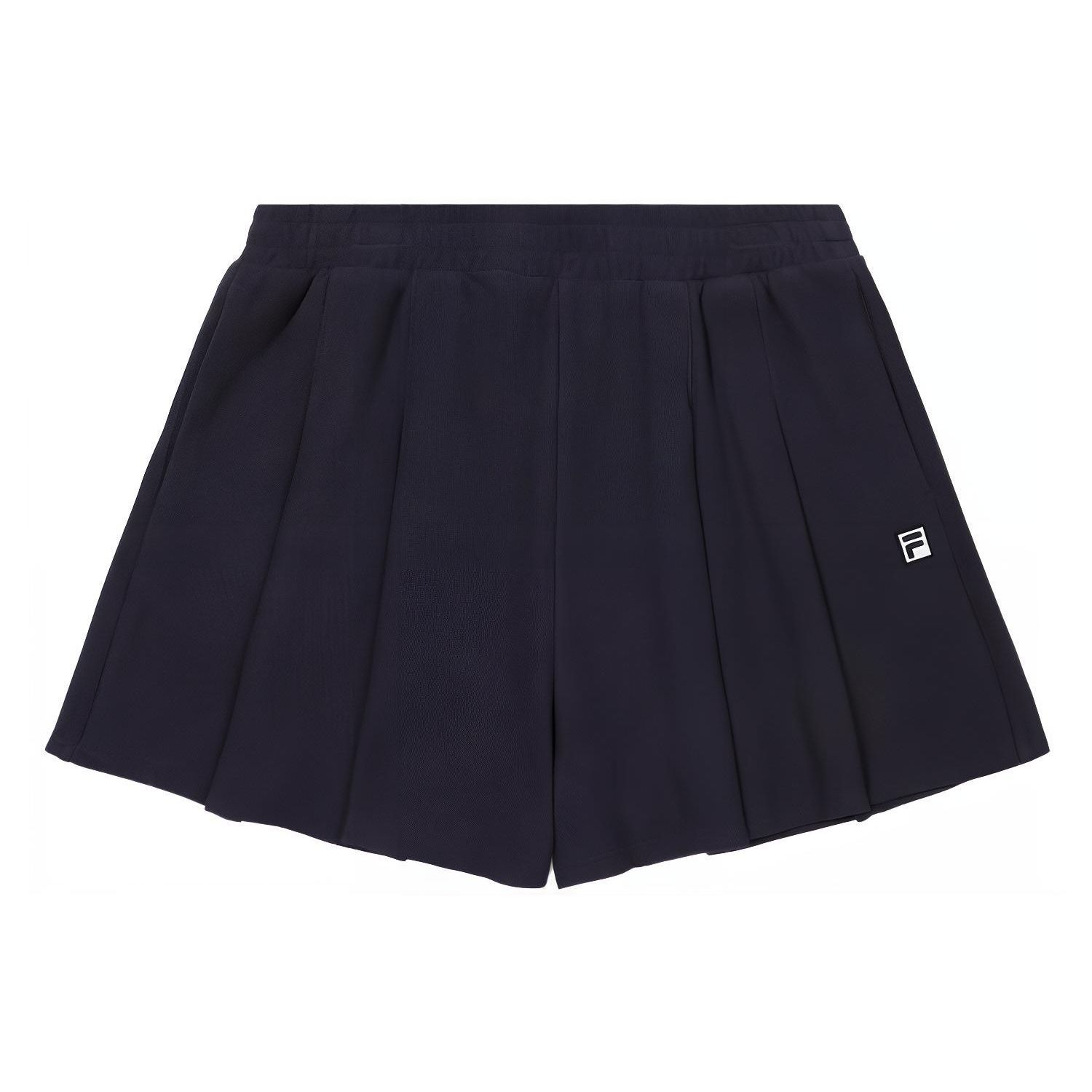 

FILA Solid Color Pleated Tennis Skirt With Elastic Waist Women skirts Black FS2TRF2364F-INA S