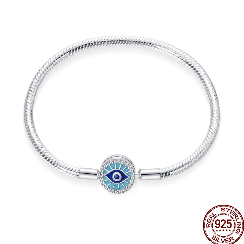 100% Silver Bracelet Fit Original Design Beads Charms DIY Jewelry Making Dazzling CZ Chain Bracelet For Women