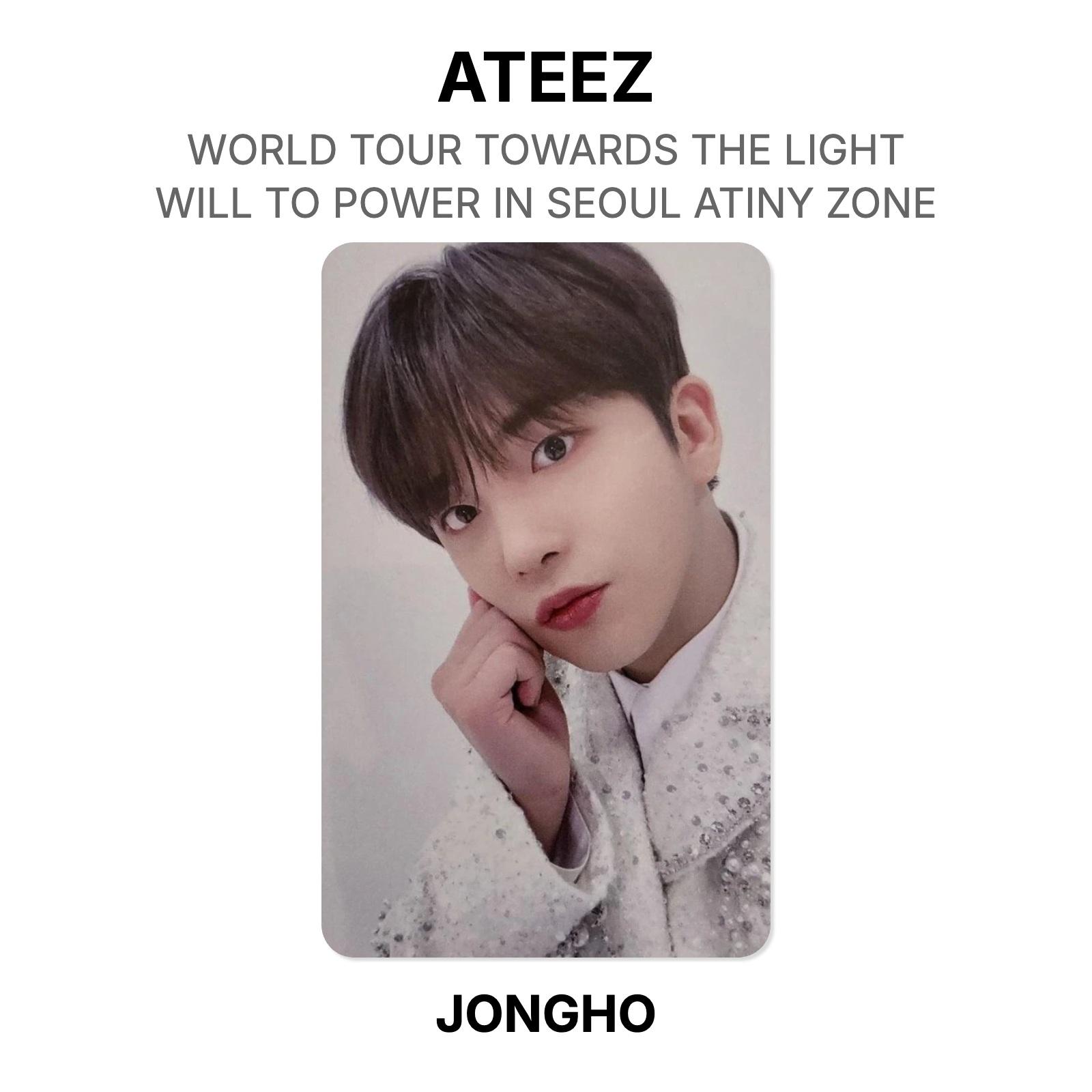 ATEEZ WORLD TOUR TOWARDS THE LIGHT : WILL TO POWER IN SEOUL ATINY ZONE Official Photocard JONGHO