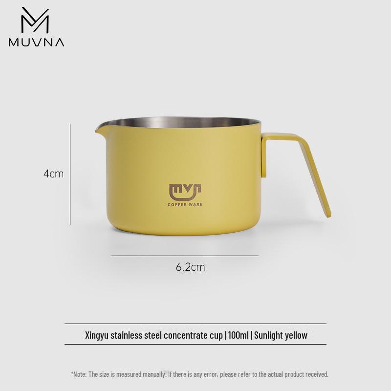 MUVNA Murwina Italian Xingyu Stainless Steel Espresso Cup, 100ml with Scale.