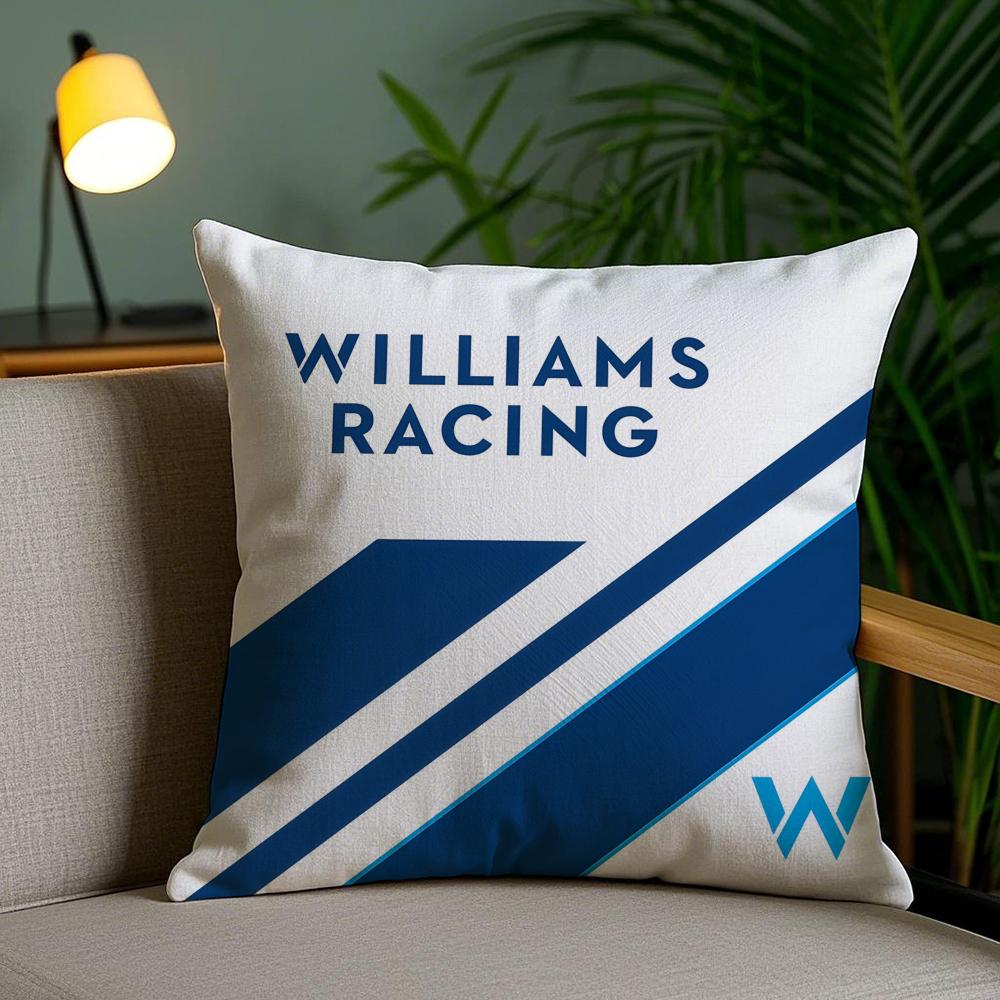 Racing W-Williams Cushion Cover Plush Fabric Soft Double-Sided Printed Invisible Zipper Sofa Pillow Case Home Decor