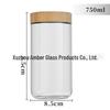 Large Glass Storage Jar with Bamboo Lid, Cereal & Yogurt Container, Sealed Oatmeal Cup