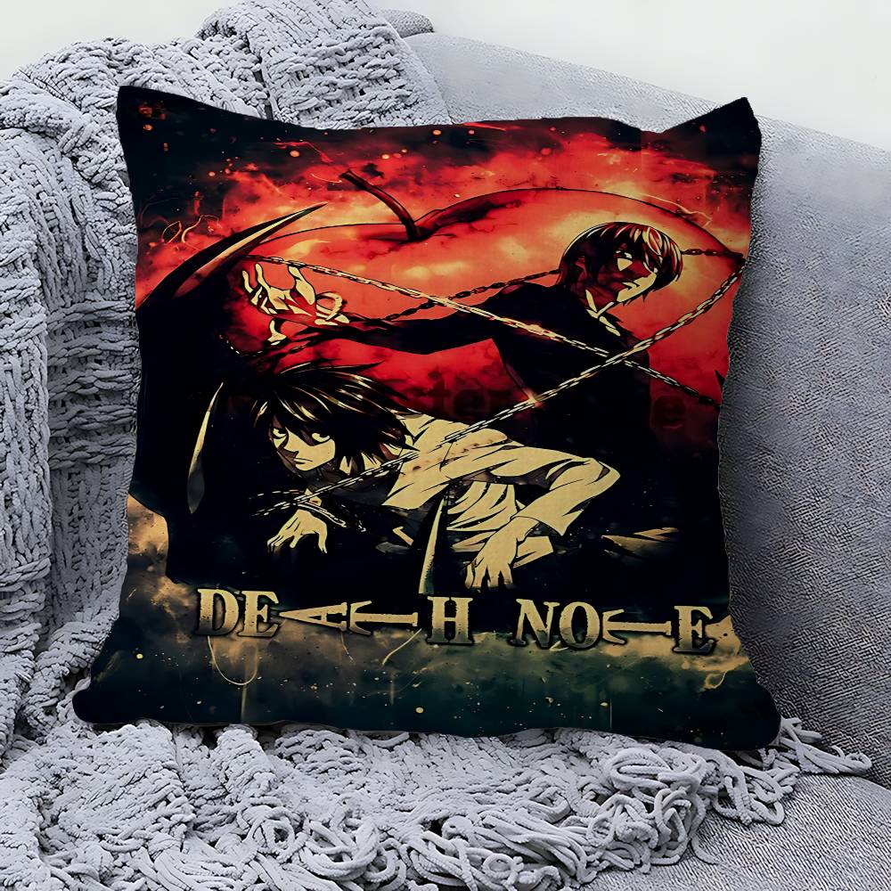 Anime Death Note DN L Classic Vintage Pillow Cushion Cover Pillowcase Living Room Sofa Home Decor Customized