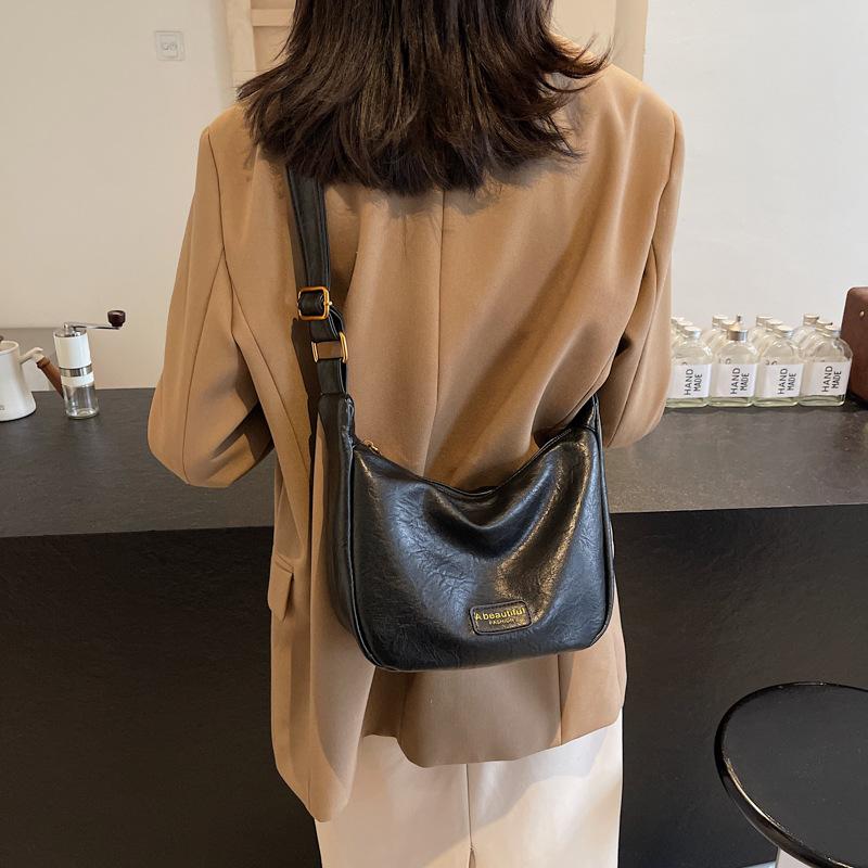 Large Capacity Bag Women's Bag 2025 New Trendy Casual Tote Bag College Students Class Crossbody Shoulder Bag Dumpling Bag