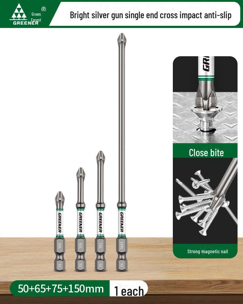 Green Forest Magnetic Non-slip Electric Screwdriver & Flashlight Drill Set