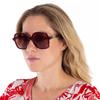Salvatore Ferragamo Burgundy Square Ladies Sunglasses Sf1083s 612 57 Multi