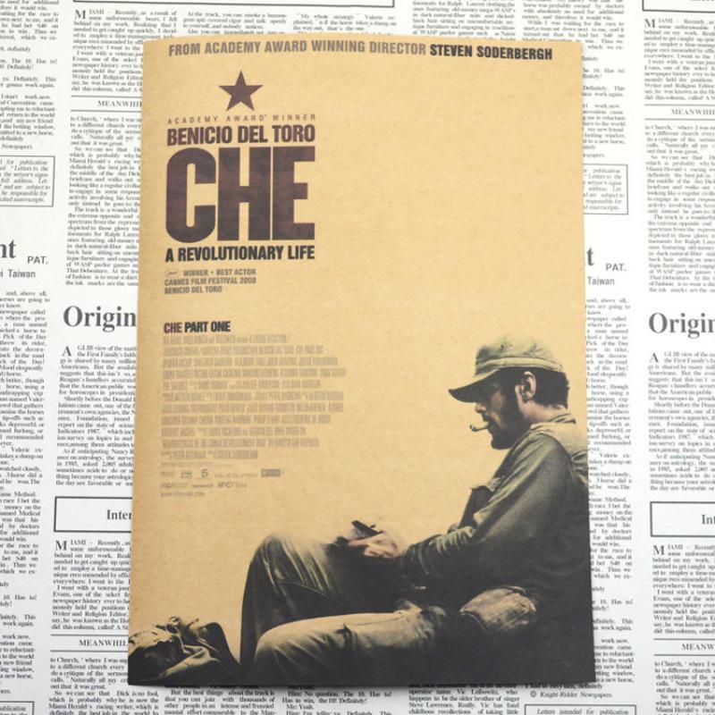 Che Guevara Red Revolution Retro Poster - Inspirational Kraft Paper Canvas for Bar Cafe Decor