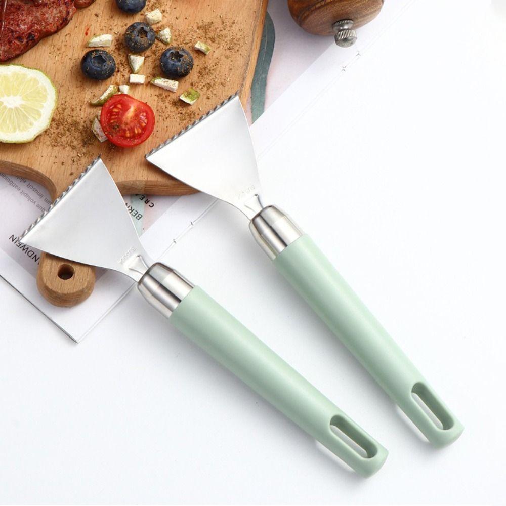 Stainless Steel Fish Scale Remover Smooth Handle Easy Maneuverability Fish Scale Scraper Seafood Tools Kitchen Tools