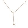 Simple personality ins wind bead pendant collarbone chain S925 pull-out vertical zirconium necklace women