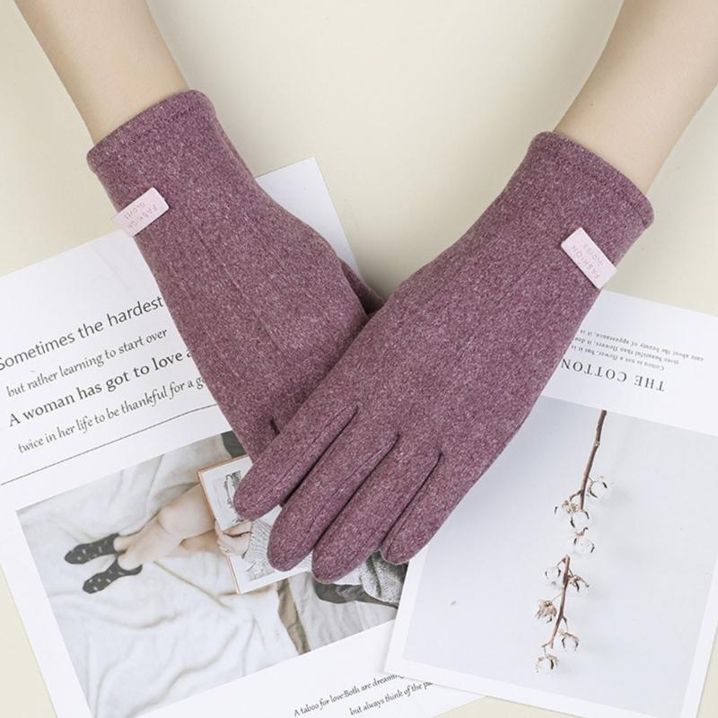 Breathable Winter Gloves For Women Nonslip Grip Soft Faux Rabbit Furs Cycling Outdoor Activity Multiple Colors