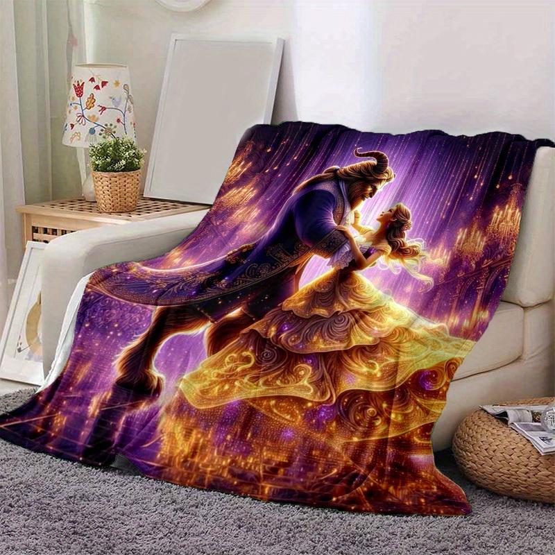 

1pc. Beauty and the Beast Inspired Luxury Throw Blanket - Perfect for Home, Office, Outdoor Use, Gift Idea, Suitable for All Seasonsz0417206 130cmx150cm