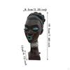 Incense Holder Art Crafts Black Woman Statue for Cabinet Bedroom Living Room Green