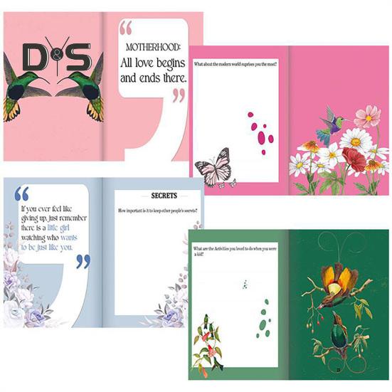 100 Pytań dla Mamy Prowadzony dziennik matki do dzielenia się jej życiem Pamiątkowa księga na Dzień Matki Prezent na urodziny