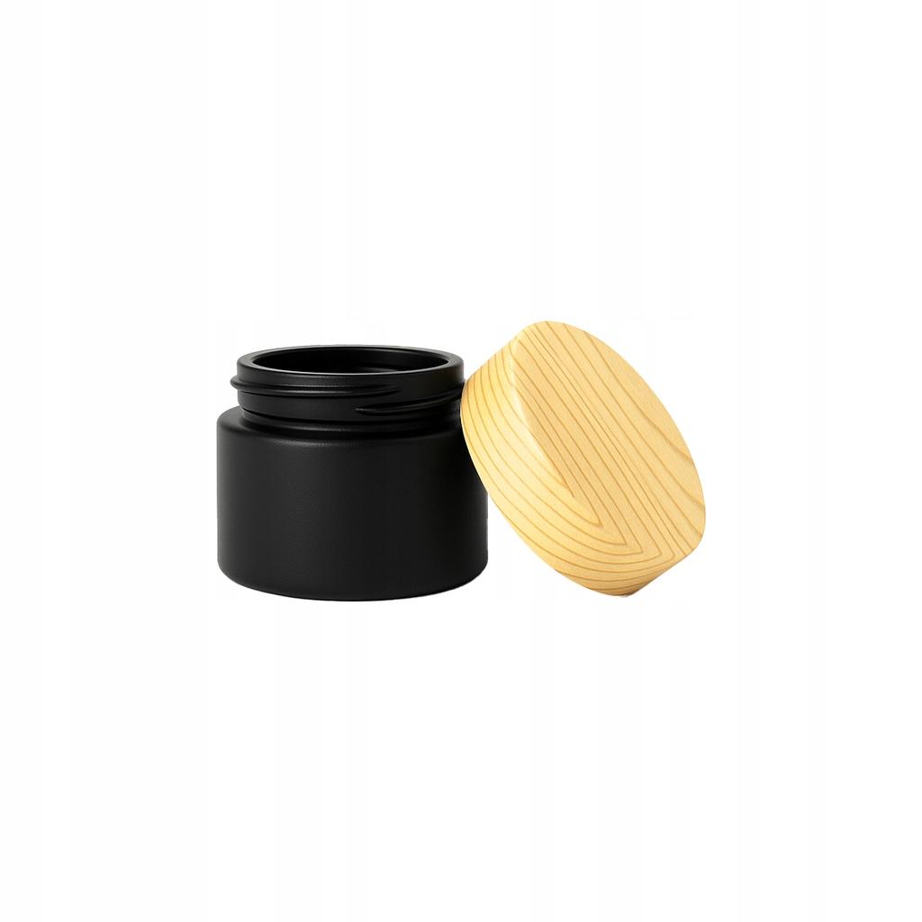 5x Glass Jars BLACK MATT 10g for Cream Balm Cosmetics Glass Jar