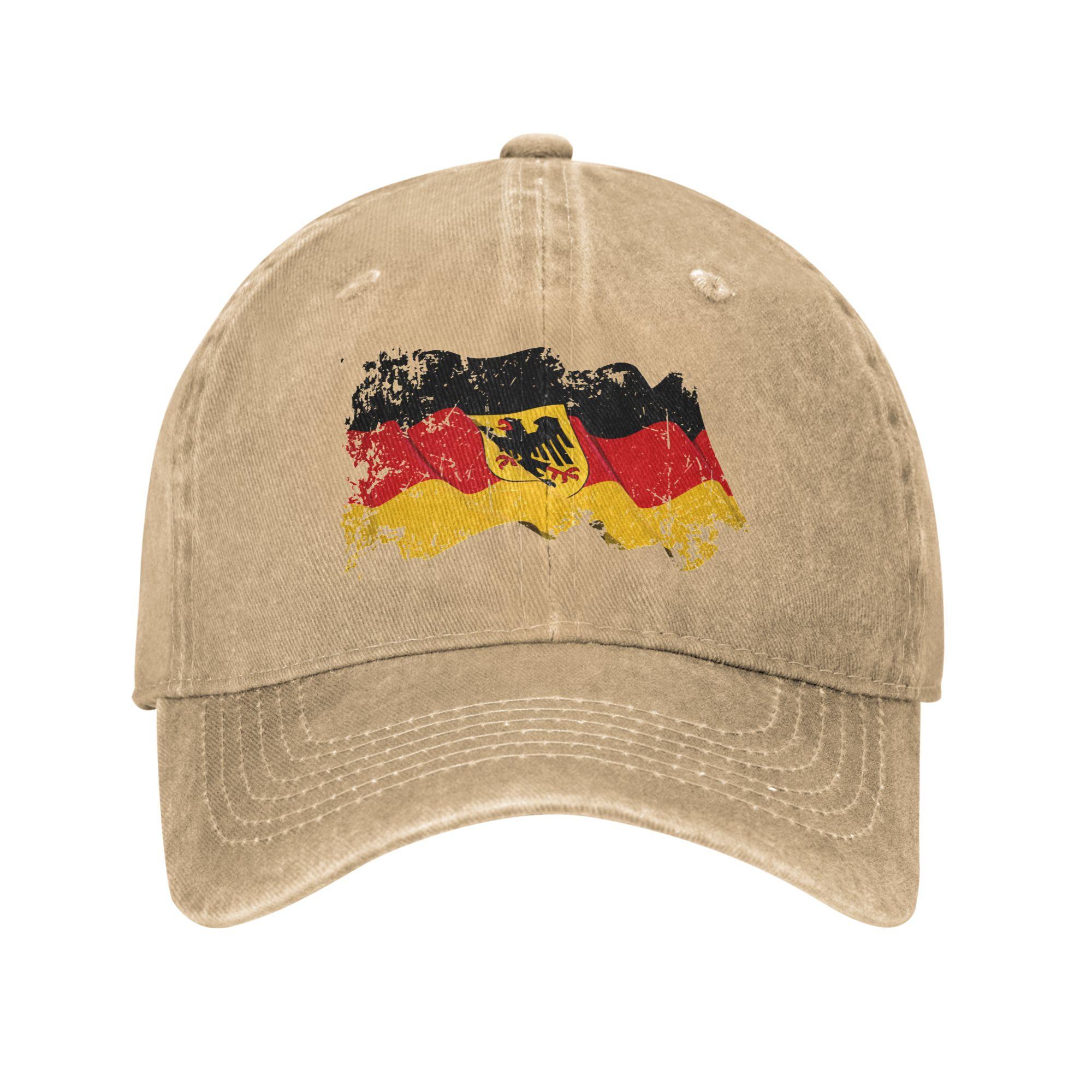 

Deutschland Flag of German Baseball Cap Sun Outdoor Gym Wholesale Washed Trucker Hat Men Women Fashion Design Snapback Cap One Size хакі