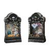 Halloween Graveyard Ornaments LED Halloween Headstone Lamp Energy Saving  Practical Skull Halloween Graveyard Ornaments
