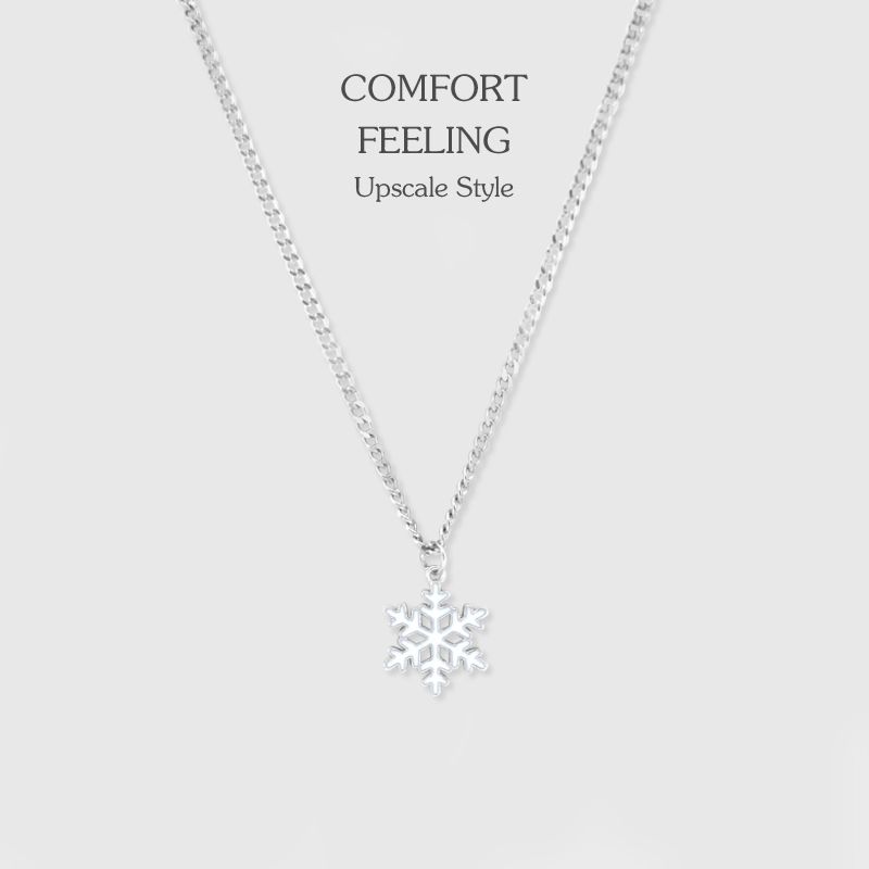 Snowflake Japanese and Korea Style Necklace Titanium Steel Couple's Pendant Christmas
