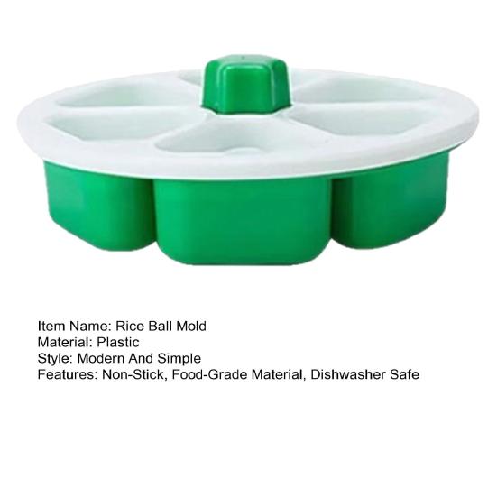 Stampo per Onigiri Triangolare 6 in 1, Stampo per Palline di Riso per Sushi di Grado Alimentare, Stampo Fai-da-te Antiaderente per Riso per Pranzo Bento, Utensile da Cucina Lavabile in Lavastoviglie
