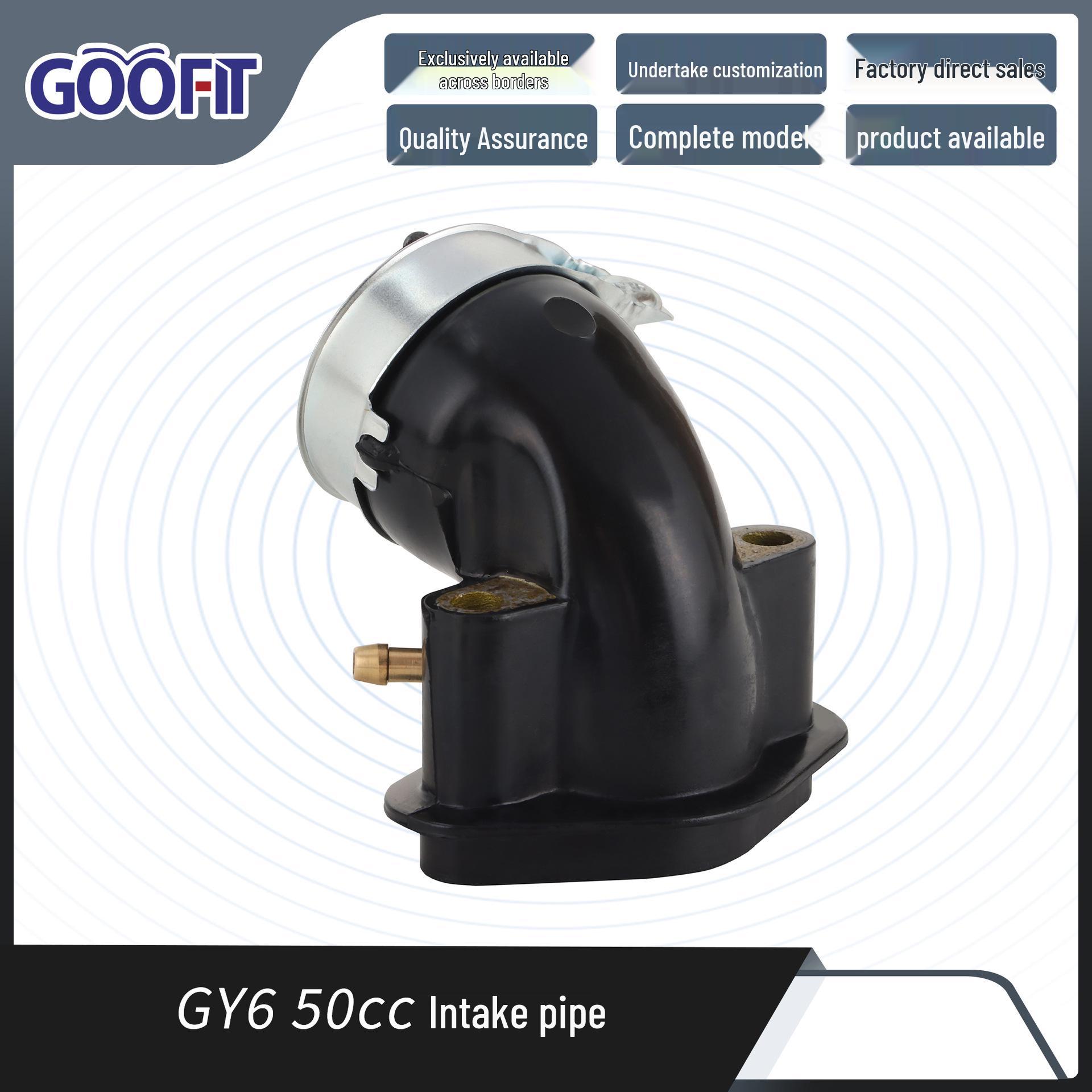 GOOFIT 90° Intake Manifold Adapter for GY6 49cc/50cc ATV Moped