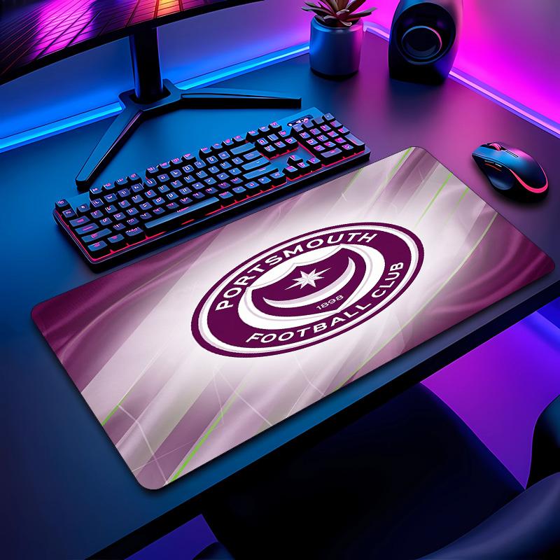 Portsmouth FC Football Pattern Mouse Pad Non?Slip Rubber Base Gaming Mousepad For Desk Office Home
