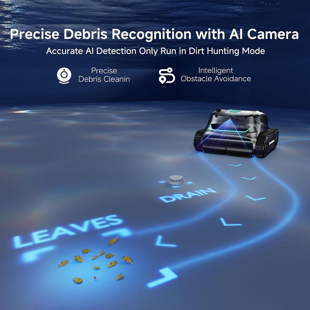WYBOT S2 Vision Cordless Robotic Pool Cleaner, AI Learning with Vision Camera Navigation, 8-in-1 Cleaning Modes & 6 Path Plans