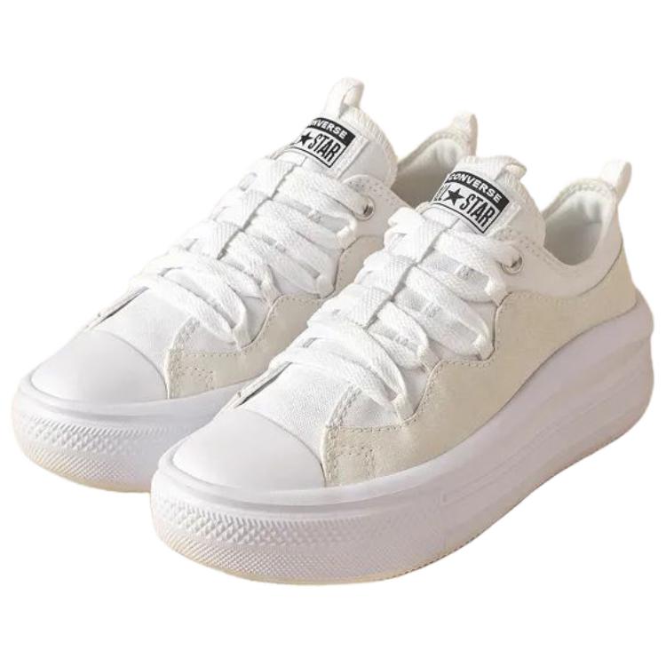 Converse All Star Move SE Cloud Thick Sole Shoes 2nd Generation Comfortable Lightweight Low Top Casual Shoes Women Sneaker Classic-White A25042C