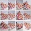 Lange Quadratische French Tip Press-On Nägel Glänzende Acryl-Fingernägel Künstliche Nägel 30 Stück Professionelle Nagelkunst Für Frauen
