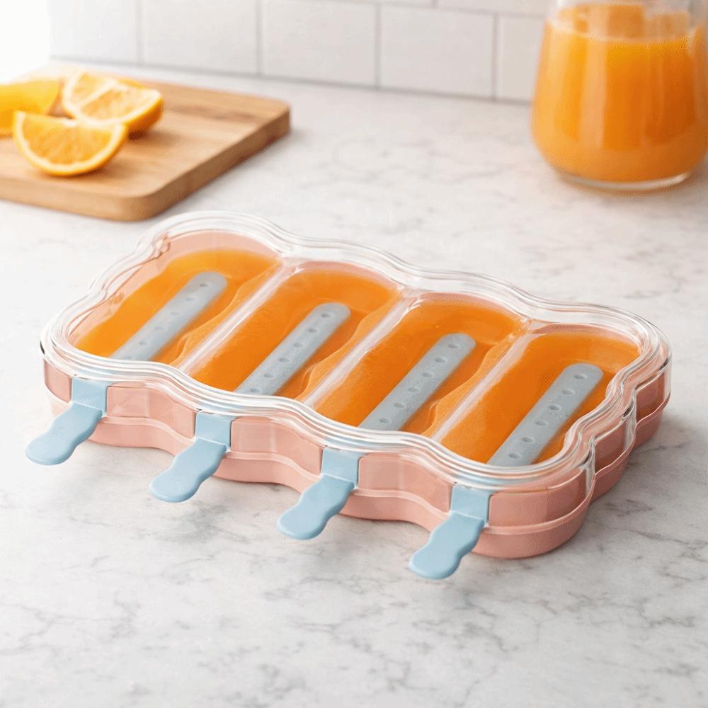 Plastic Sorbet Mold with Lid Ice Lolly Maker Cute Ice Lolly Mould  Freezer