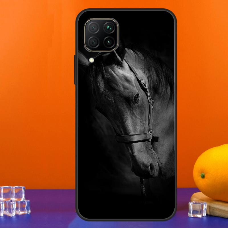 Black White Horse For Huawei Nova 9 10 SE 5T 12i 12s 11i Y91 Y90 Y60 Y70 Y72 Y61 P60 Pro P20 P40 P30 Lite Case