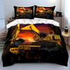 Construction Machinery Set Poster Multiple Sizes Kid'S And Adults' Bedroom Exquisite 3Pc Bedding Set, Gift