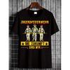 Black T Shirt Youth Fire Department Graphic Print with Three Firefighters And Text Jugendfeuerwehr Die Zukunft Sind Wir for Firefighting Enthusiasts