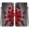Handmade PU Leather Flip Case for Samsung Galaxy A51 5G (SM-A516F/A516B)- Anti-Slip Shockproof Cover with Wrist Strap & Heart/Rose Cat Designs