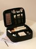 1pcs Toilet and Beauty Tool Storage Bag with Partition, Portable Oxford Cloth, Fashionable Outdoor Portable Makeup Bag