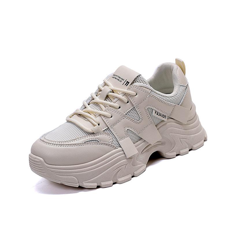 Dad shoes women's new 2025 spring thick-soled small sports shoes Hong Kong style casual little white shoes children's tide J01