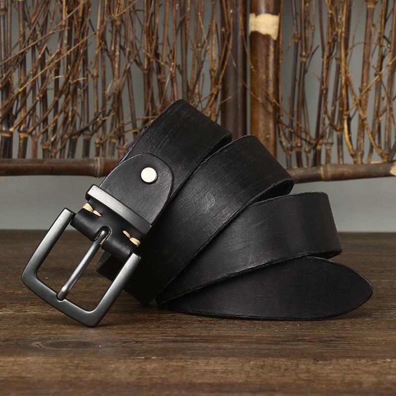Belt Men's Fashion Trend Leather Pin Buckle Retro Korean Type Simple All-Match Men's Jeans Belt