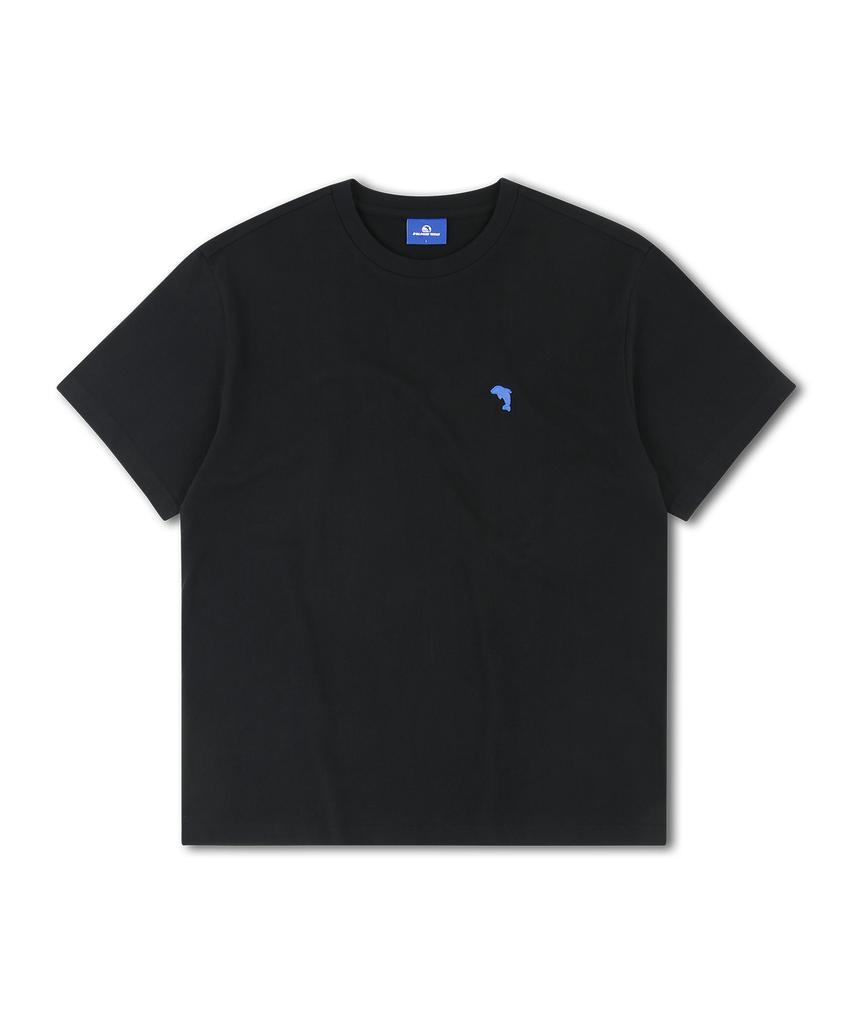 DOLPHIN WAVE APPAREL [Set] Dolphin Chain Embroidery Short Sleeve T-Shirt + Single Pleat Sweat Shorts (Type B)