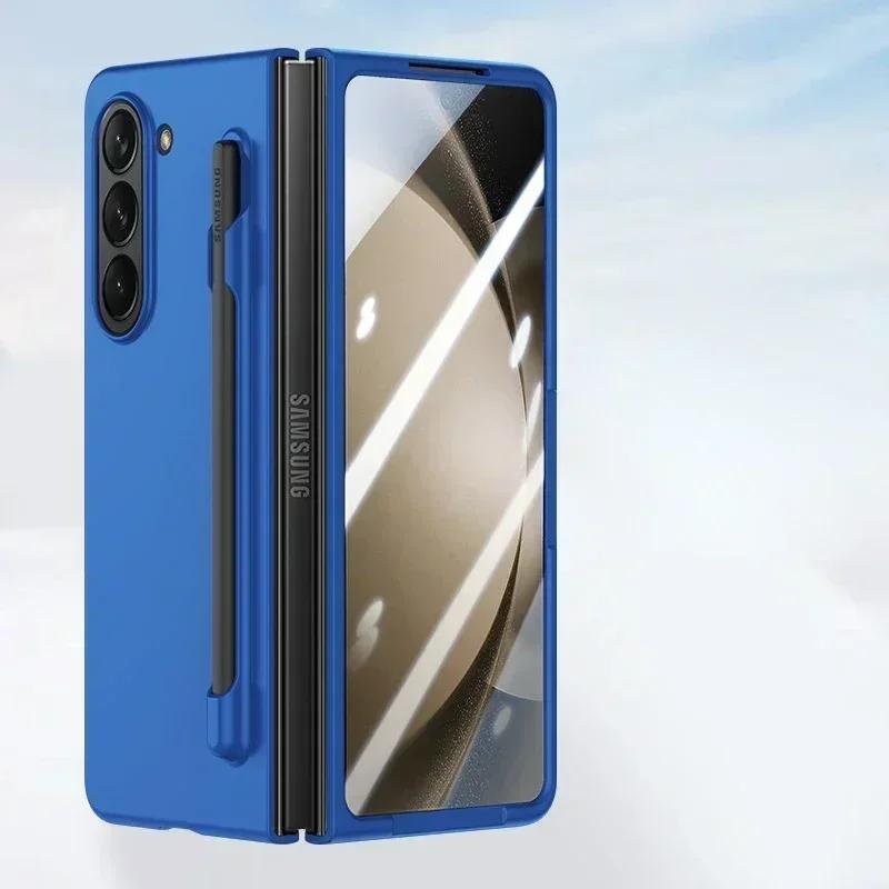 NUOVO per Samsung Galaxy Z Fold 7 6 5 Custodie Premium con S Pen e Supporto per S Pen Colore Solido Protezione Schermo Integrata Copertura Opaca