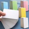 50/100Pcs Colored Blank Kraft Paper Cards Craft Cards Paper Business Message Cards Flash Card Blank For Learning Study Diy Memor