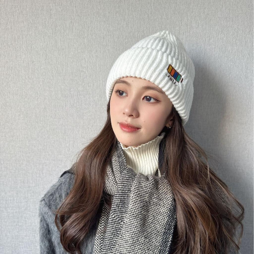 Autumn and Winter Hats for Women's New Korean Knitted Hats Versatile Warm Ear Protection and Thickened Fashionable Wool Hats
