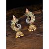 Women's 22K Gold Plated Metal Peacock Design Jhumki Earring