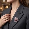 Holiday Party Jewelry Snowflake Brooch Pin for Women, Rhinestone Alloy Lapel Coat Embellishment Pin, Decorative Accessory Coats Sweaters Suits Dresses