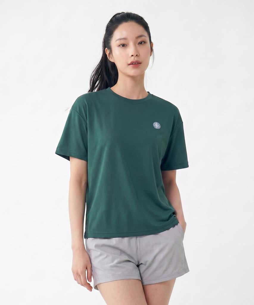 2ELA Women'S Petit Shine Aerocool Pk Round Short Sleeve T-Shirt 4 Colors