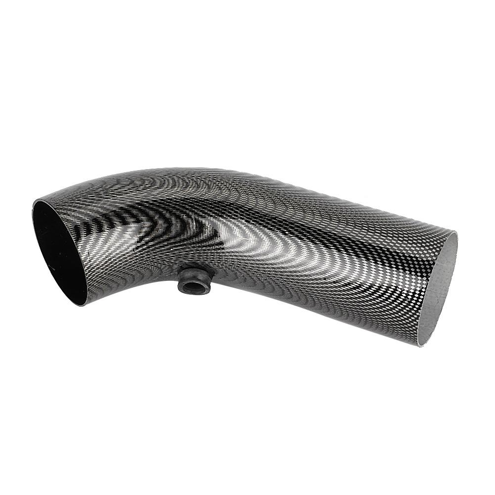 Universal Car 75mm Inlet Carbon Fiber Look Steel Cold Air Intake Pipe Accessory